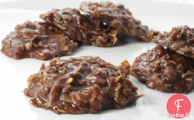Délicieux Biscuits au Beurre d'Arachide et à l'Avoine au Chocolat sans Cuisson!