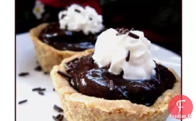 Tarte au Fudge au Beurre d'Arachide et au Chocolat - Sans Sucre