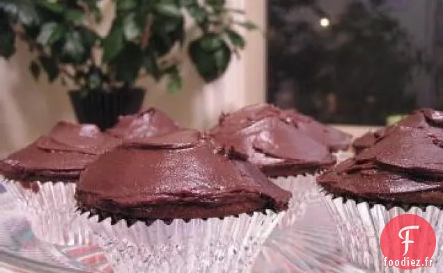 Cupcakes aux Pépites de Chocolat au Beurre d'Arachide et Glaçage au Chocolat