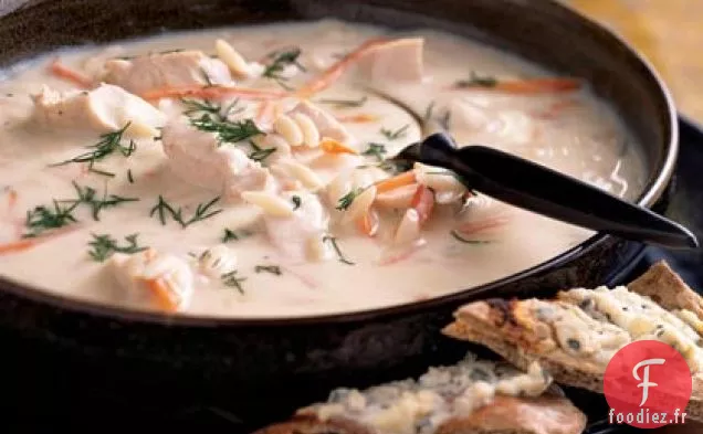 Avgolemono Rapide, Orzo et Soupe au Poulet