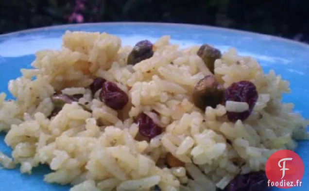 Riz au Safran Sucré Indien Aux Raisins Secs et aux Pistaches