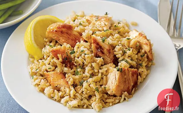 Poitrines de Poulet Citronnées au Riz