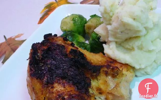 Poulet Cuit au Four Sucré et Salé À l'Ananas et à l'Estragon