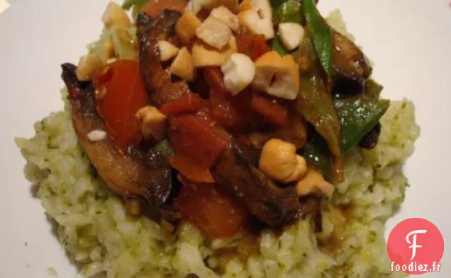 Curry De Portobello Au Riz Vert