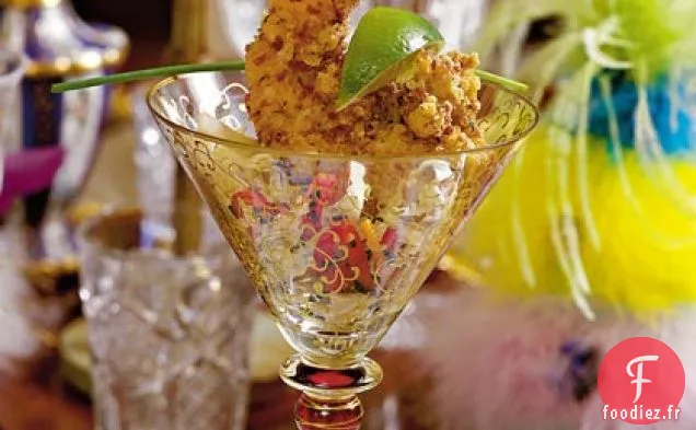 Martinis aux Crevettes avec Salade de chou Napa