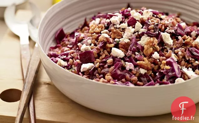 Épeautre Chaud au Chou Rouge et Salata à la Ricotta