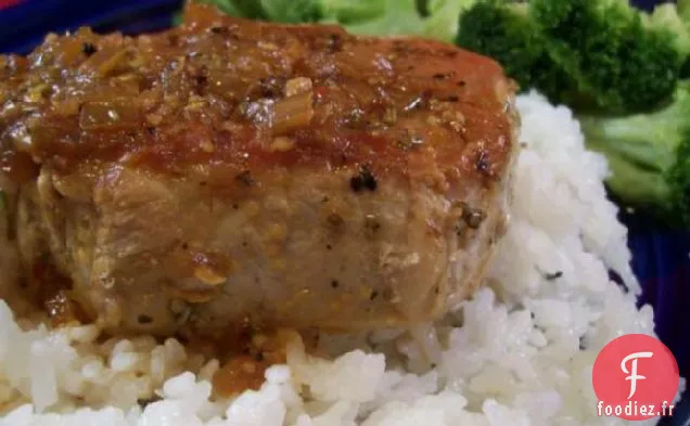 Côtelette de Porc à l'Orange Et au Romarin