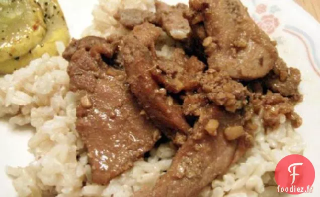 Porc Sauté Au Gingembre Et À L'Ail