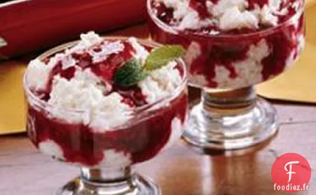 Riz aux Amandes et Sauce aux Framboises