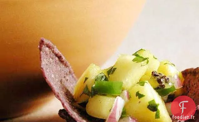 Salsa à l'Ananas Frais, au Chili et au Poivre noir