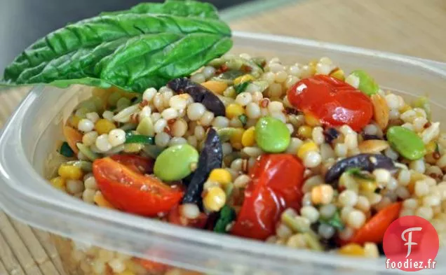 Salade De Couscous Israélien Aux Tomates Cerises Rôties