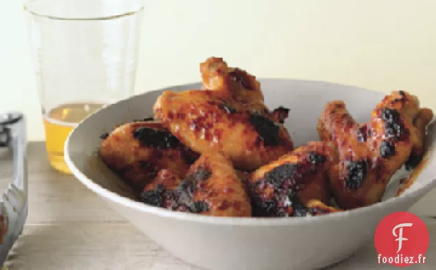 Ailes de Poulet Laquées Pêche