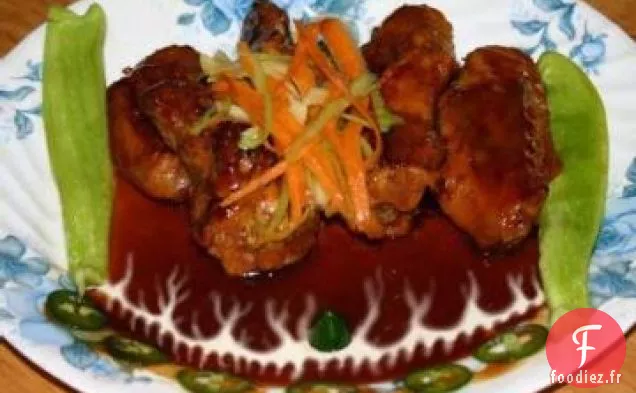 Ailes de Poulet au Bourbon