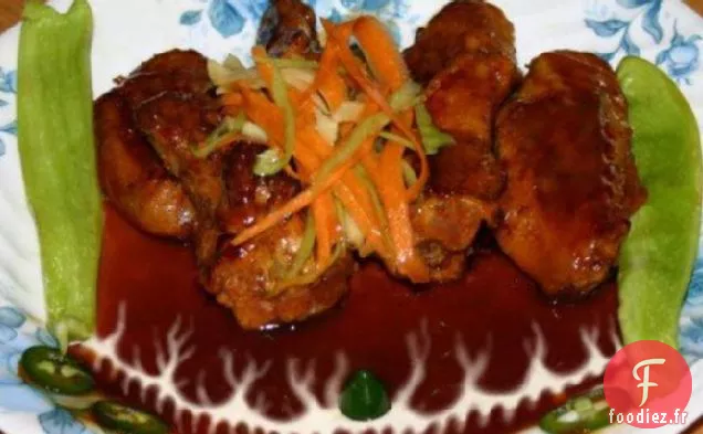 Ailes de Poulet au Bourbon Fumantes