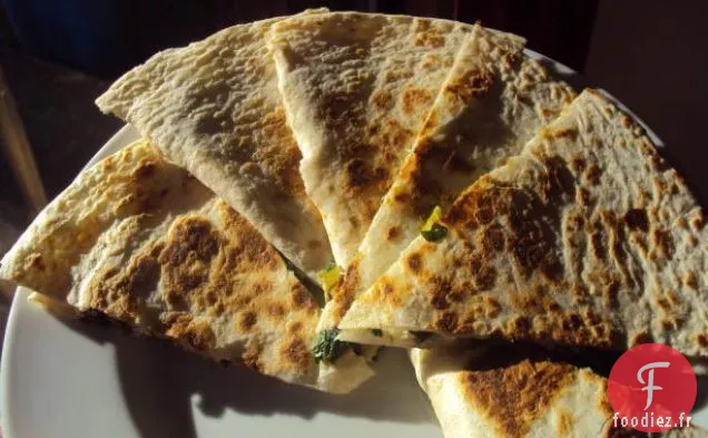 Quesadillas aux Asperges et au Fromage de Chèvre