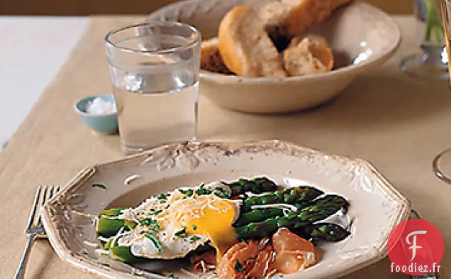 Oeufs frits au Prosciutto et Asperges
