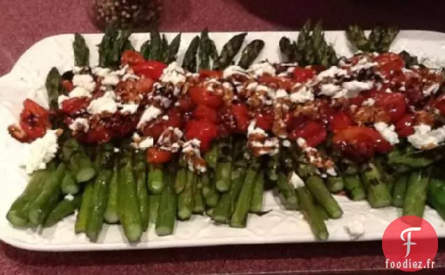 Asperges Aux Tomates Balsamiques et Fromage de Chèvre