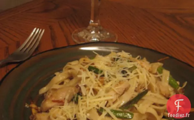 Pâtes au Poulet et aux Asperges