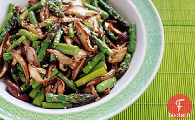 Sauté d'Asperges et de Shiitake