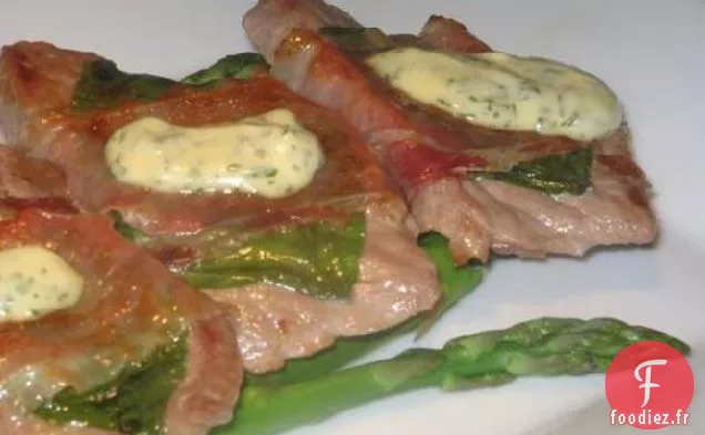 Veau et Asperges Avec Mayonnaise au Basilic