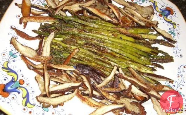 Côtelettes de Porc aux Asperges et aux Champignons