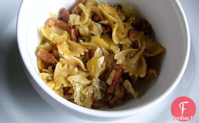 Pâtes Au Bacon Et Au Chou
