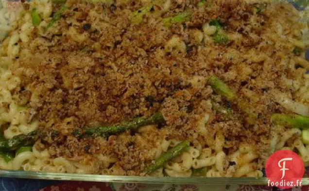 Rigatoni Al Forno (Rigatoni au Four) avec Asperges Rôties et sur