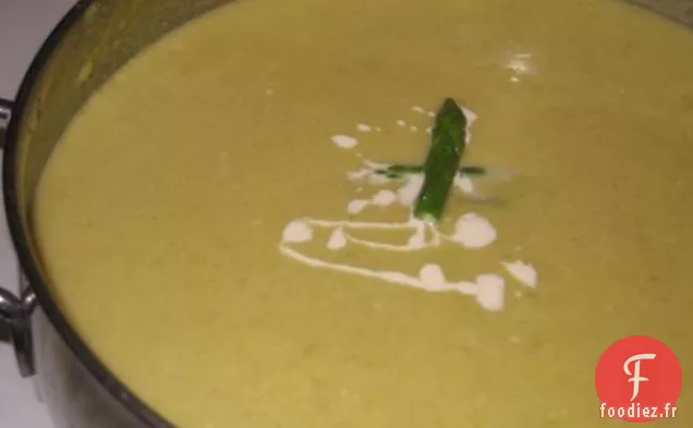 Alfredo de Poulet Aux Champignons et Asperges