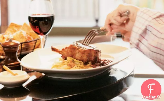 Côtelettes de Porc à la Crème de Moutarde et Chou d'Alsace