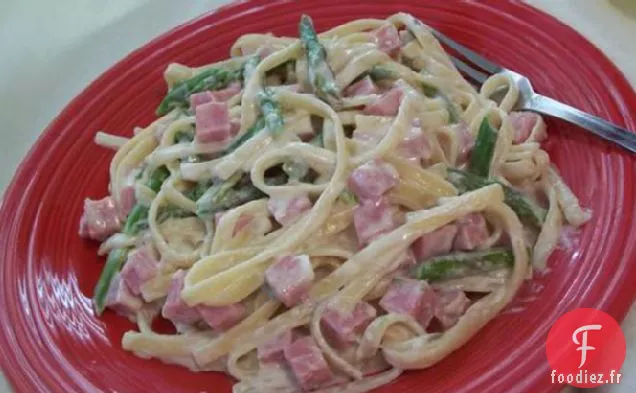 Fettuccine au Jambon et aux Asperges