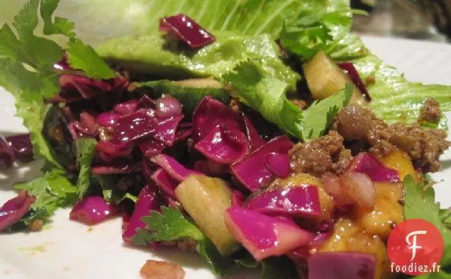 Tacos Paléo À La Salade De Chou Pourpre