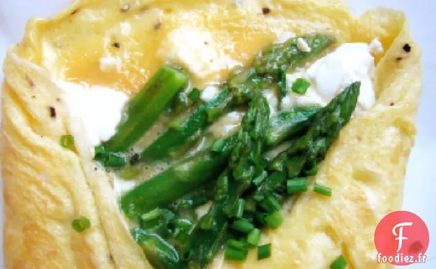 Omelette aux Asperges et au Fromage de Chèvre Pour Deux