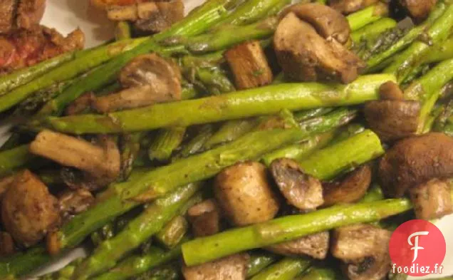 Asperges Rôties Aux Champignons