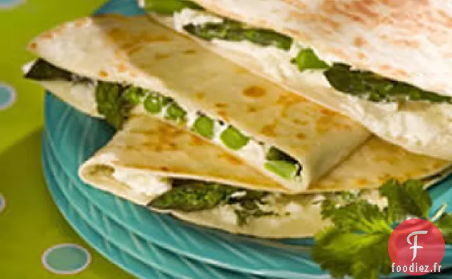 Quesadillas aux Asperges et au Fromage de Chèvre