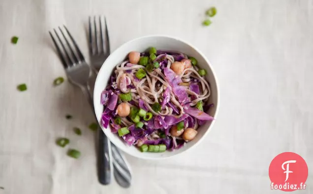 Pois Chiches, Choux Et Nouilles Soba À L'Orange Sésame