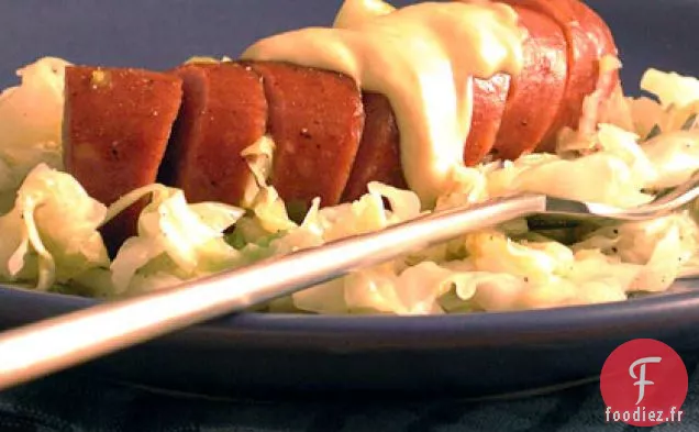 Chou Braisé et Poireaux à la Saucisse de Dinde