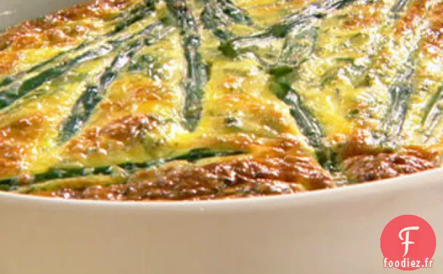 Frittata de Pâques aux Asperges, Fromage de Chèvre et Herbes Printanières
