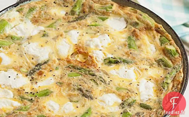 Frittata aux Asperges et au Fromage de Chèvre
