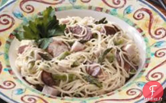 Mélange de Pâtes Asperges-Dinde