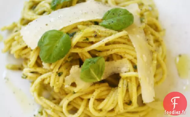 Spaghetti au Pistou à la Pistache