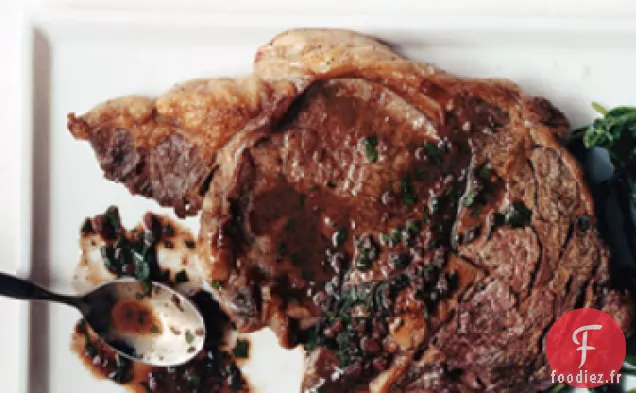 Steaks d'Entrecôte à la Sauce au Vin Rouge