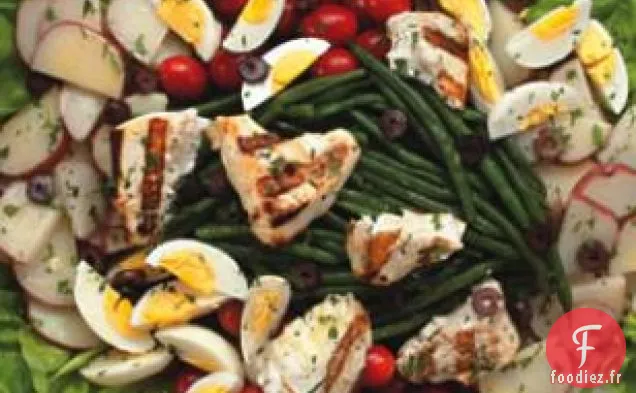 Salade de Flétan Grillé Niçoise