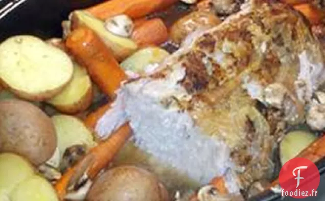 Rôti de Fesses de Porc aux Légumes