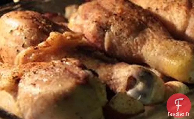 Poulet Rôti à l'Ail et Pommes de Terre