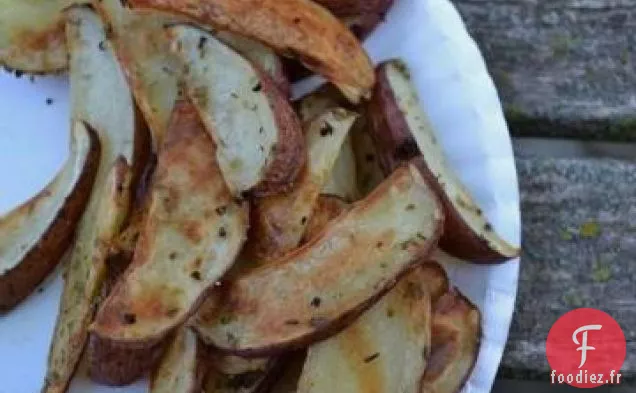 Quartiers de Pommes De Terre Assaisonnés Frais Au Four