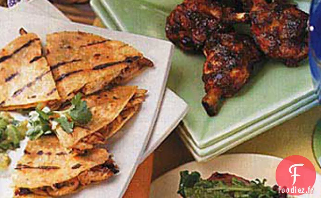 Tambours de Poulet Grillé avec Sauce Barbecue Ancho-Cerise