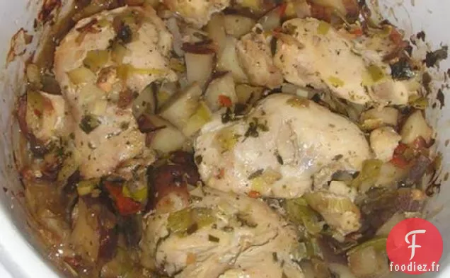 Poulet aux Pommes De Terre et Poireaux à la Mijoteuse