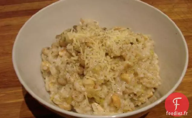 Risotto aux Champignons, Poireaux et Noix de Cajou