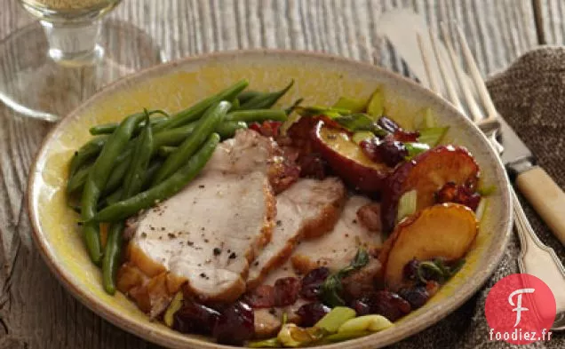 Longe de Porc au Chutney aux Pommes et aux Canneberges