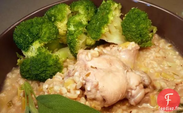 Soupe de Poireaux Léchée aux Doigts Avec Saucisse et Orge